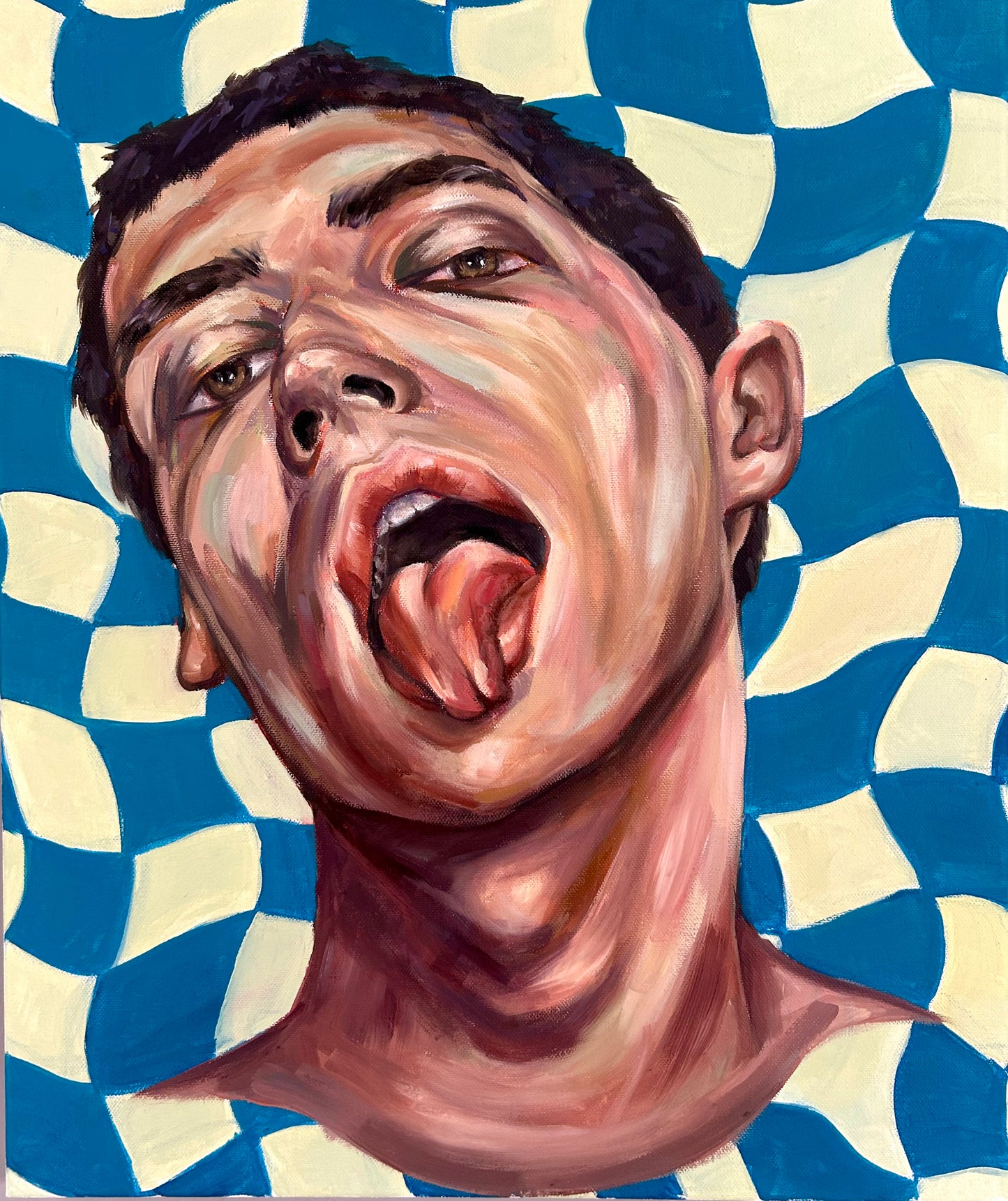 “The Kiss — playing with the boundary between desire and distortion.”