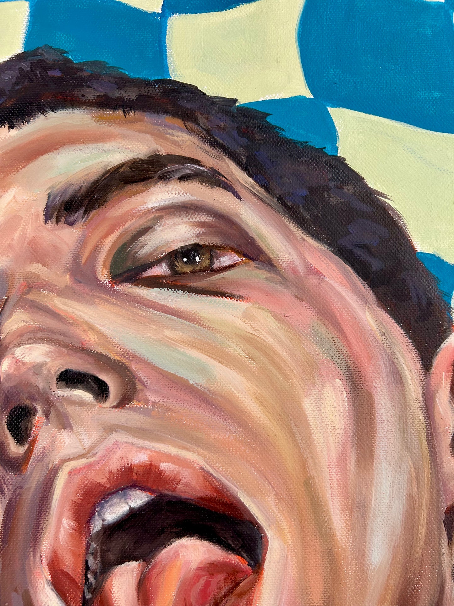 “The Kiss — playing with the boundary between desire and distortion.”